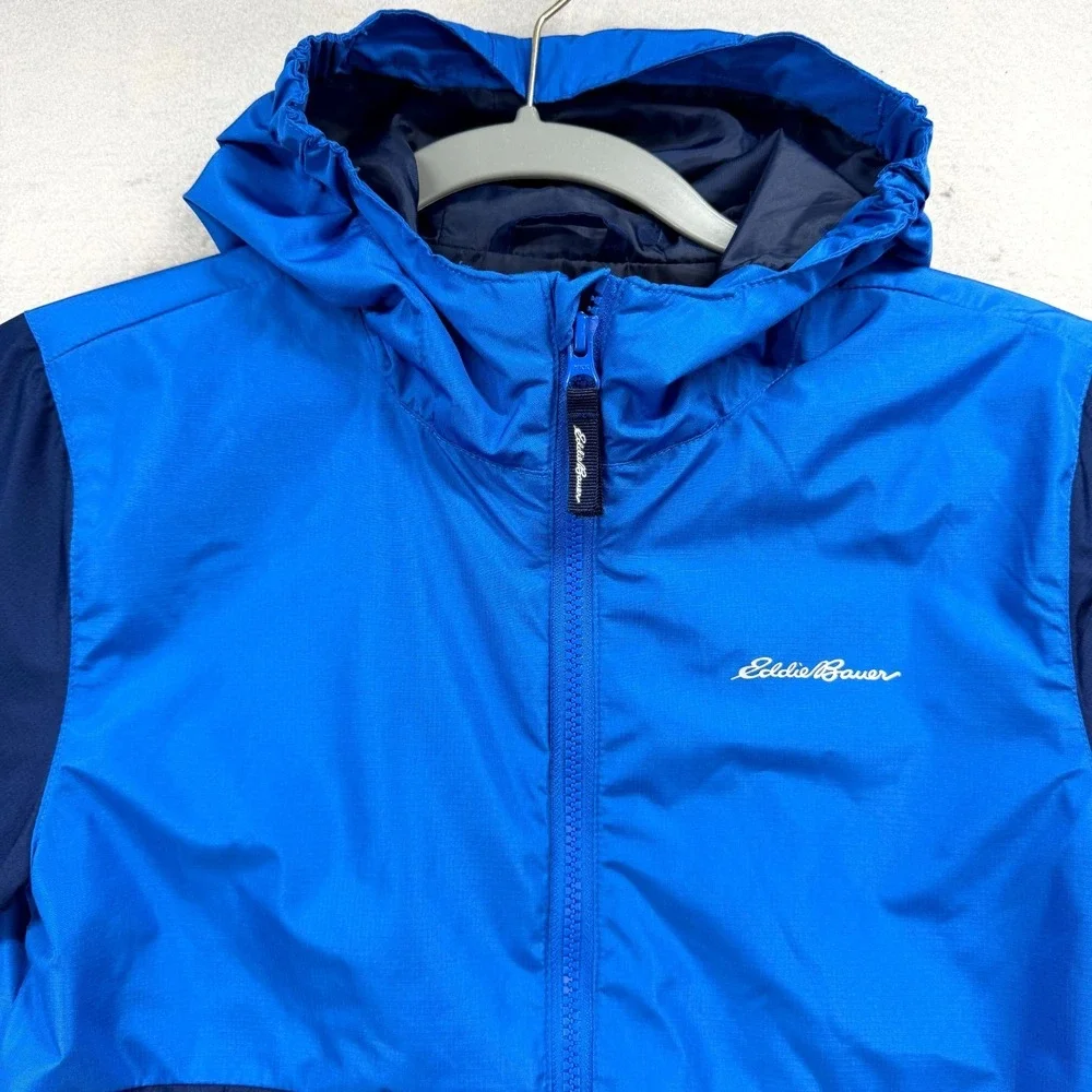 Eddie Bauer Lone Peak 3-in-1 Jacket Kids Small Blue Waterproof Hood Outer‎ Shell